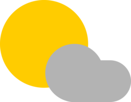 Soleil avec bleu nuage ciel icône png