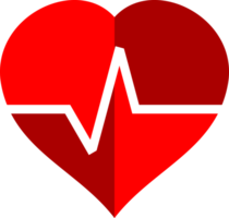 heart with wave pulse heartbeat icon png