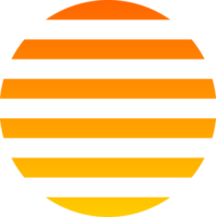 Yellow line circle sun icon png