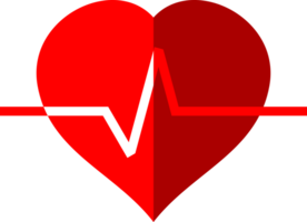 cuore con onda pulse battito cardiaco icona png