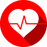 heart with wave pulse heartbeat icon png