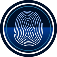 line fingerprint icon png