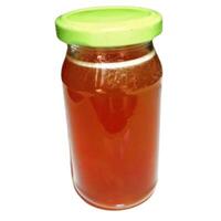 honey Glass jar isolated on white background photo