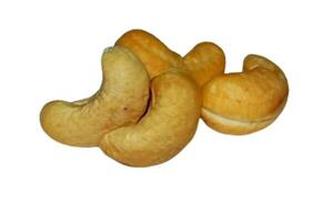 Cashew nuts isolated on white background photo