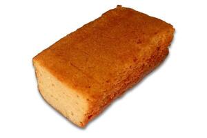 pound cake isolated on white background photo