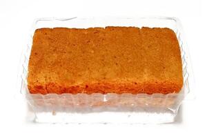 pound cake isolated on white background photo