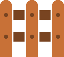 Brown wooden board fence home house icon png