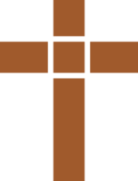 marron en bois Christian crucifix traverser icône png