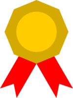 medal winner with red ribbon icon png