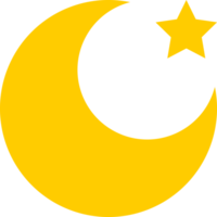 Crescent moon star icon png