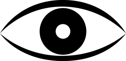 zwart oog menselijk icoon png