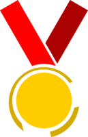 medaille winnaar met rood lint icoon png