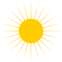 sun with sunshine light ray icon png