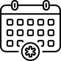 calendario icono símbolo imagen vector