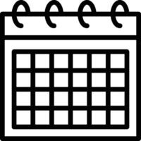 calendario icono símbolo imagen vector