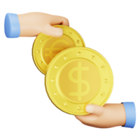 3D Illustration money exchange png