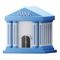 3d illustrazione banca edificio png