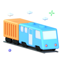 3D Illustration freight train png