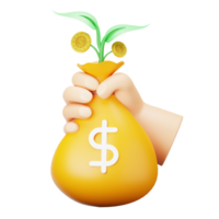 3D Illustration money reserved png