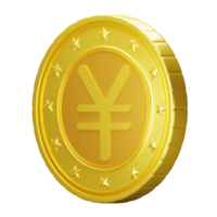 3D Illustration yen symbol png