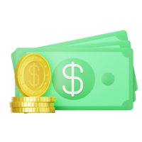 3D Illustration flat currency png