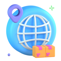 3d illustration frakt internationell png