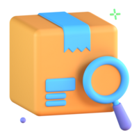 3D Illustration find package png