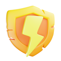 3D Illustration lightning bolt png