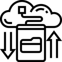 Cloud icon symbol image. Illustration of the hosting storage design image vector