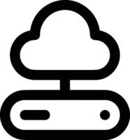 Cloud icon symbol image. Illustration of the hosting storage design image vector