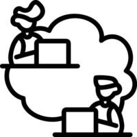 Cloud icon symbol image. Illustration of the hosting storage design image vector