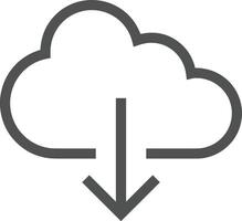 Cloud icon symbol image. Illustration of the hosting storage design image vector