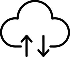 Cloud icon symbol image. Illustration of the hosting storage design image vector