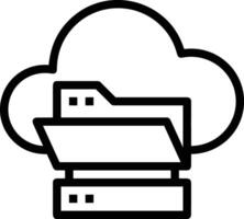 Cloud icon symbol image. Illustration of the hosting storage design image vector