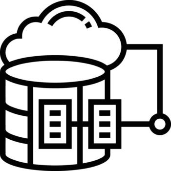 nube icono símbolo imagen. ilustración de el hospedaje almacenamiento diseño imagen vector