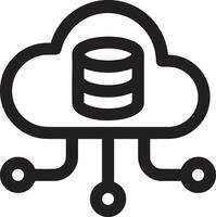 Cloud icon symbol image. Illustration of the hosting storage design image vector