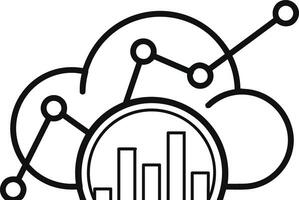 Cloud icon symbol image. Illustration of the hosting storage design image vector