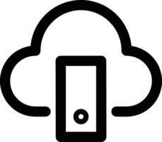 Cloud icon symbol image. Illustration of the hosting storage design image vector