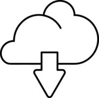 Cloud icon symbol image. Illustration of the hosting storage design image vector