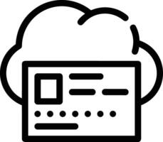 Cloud icon symbol image. Illustration of the hosting storage design image vector