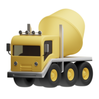 3D Illustration cement truck png