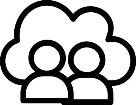 Cloud icon symbol image. Illustration of the hosting storage design image vector