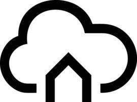 Cloud icon symbol image. Illustration of the hosting storage design image vector