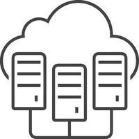 Cloud icon symbol image. Illustration of the hosting storage design image vector