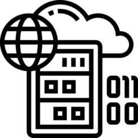 Cloud icon symbol image. Illustration of the hosting storage design image vector