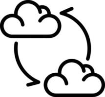 Cloud icon symbol image. Illustration of the hosting storage design image vector