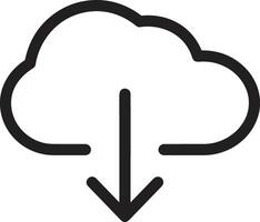 Cloud icon symbol image. Illustration of the hosting storage design image vector