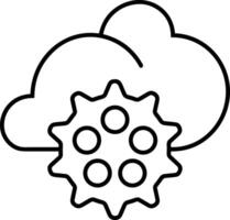 Cloud icon symbol image. Illustration of the hosting storage design image vector