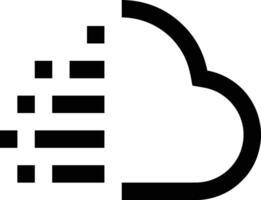 Cloud icon symbol image. Illustration of the hosting storage design image vector