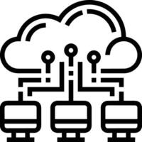 Cloud icon symbol image. Illustration of the hosting storage design image vector